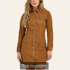 Wrangler Brown Corduroy Button-Up Dress